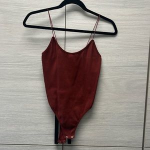 brick red bodysuit
